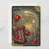 Lingerie et Bachelorette Fête Douche invitations (Dos)