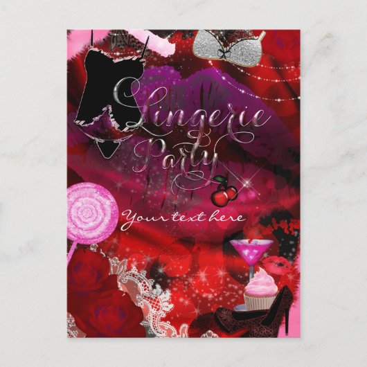 Lingerie et bonbons Filles Invitation Flyer (Devant)