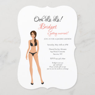 Lingerie Fête de l'mariée Black Invitation