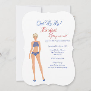 Lingerie Fête des mariées Bleu Invitation