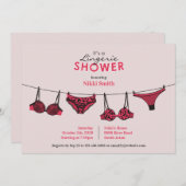 Lingerie Fête des mariées plat Invitation (Devant / Derrière)