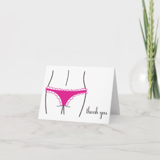 Lingerie - Hartelijk dank Bedankkaart