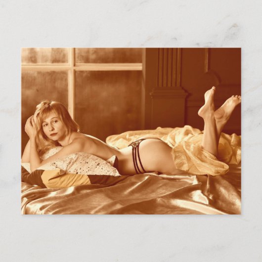 lingerie model briefkaart (Voorkant)