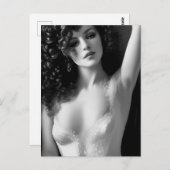 Lingerie Model zwart-wit Briefkaart (Voorkant / Achterkant)