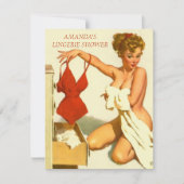 Lingerie nuptiale invitation à la douche (Devant)