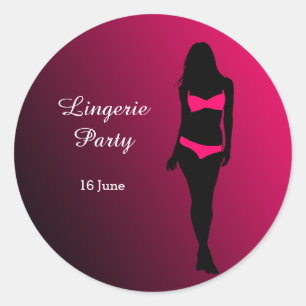Lingerie Partij Ronde Sticker