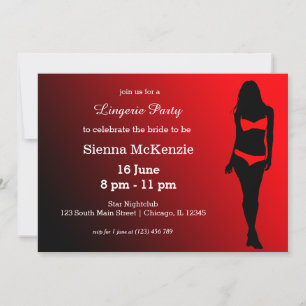 Lingerie party kaart