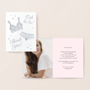 Lingerie Party Vrijgezellenfeest Foto Dank u Folie Kaarten