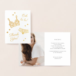 Lingerie Party Vrijgezellenfeest Foto Dank u Folie Kaarten