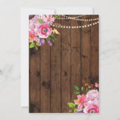 Lingerie rose Douche Fleurs de bois Invitation (Dos)