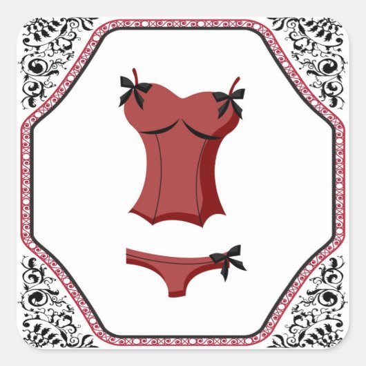 Lingerie rouge | Stickers (Devant)