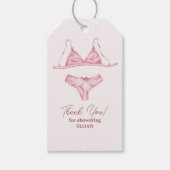 Lingerie Roze Bruidsfeest Cadeaulabel (Voorkant)