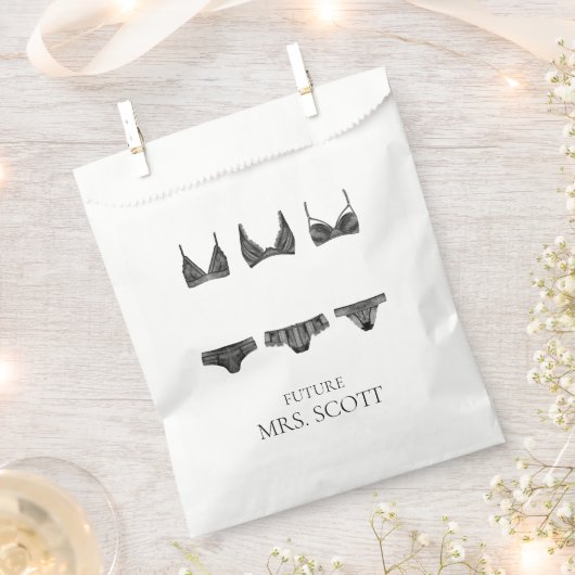 Lingerie Roze en Zwarte Bruidsdouche Medium Cadeau Bedankzakje (Geknipt)