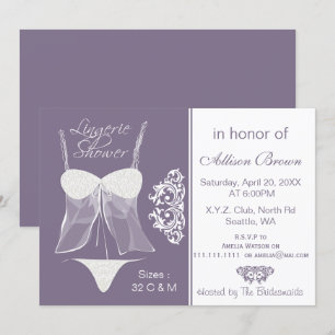 Lingerie Shower Bachelorette Party Kaart