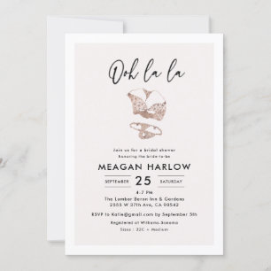 Lingerie Shower Hen Party Invitation Kaart