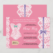 Lingerie Shower Invitation Dentelle de la fête des (Devant / Derrière)