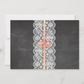 Lingerie Shower nodigt koraal uit om te kiezen Kaart (Achterkant)