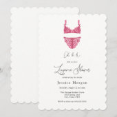 Lingerie Shower-uitnodiging Kaart (Voorkant / Achterkant)