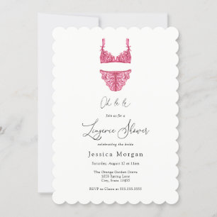 Lingerie Shower-uitnodiging Kaart