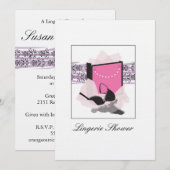 Lingerie Shower-uitnodiging Kaart (Voorkant / Achterkant)