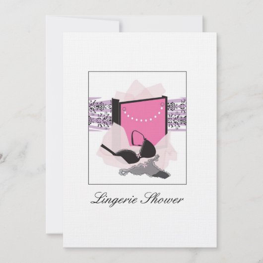 Lingerie Shower-uitnodiging Kaart (Voorkant)
