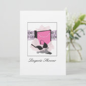 Lingerie Shower-uitnodiging Kaart (Staand voorkant)