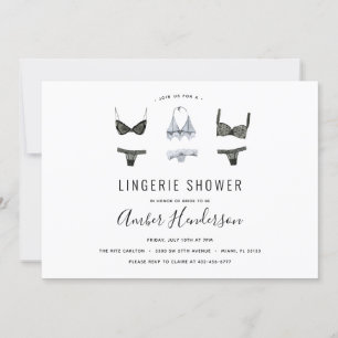 Lingerie Shower-uitnodiging Kaart