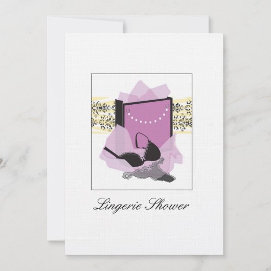 Lingerie Shower-uitnodiging Kaart (Voorkant)