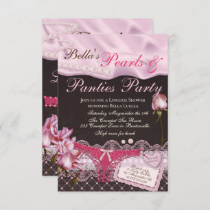 Lingerie Shower-uitnodigingen Kaart