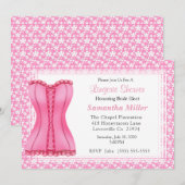 Lingerie Shower-uitnodigingen Kaart (Voorkant / Achterkant)