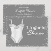 Lingerie Shower-uitnodigingen Kaart (Voorkant / Achterkant)