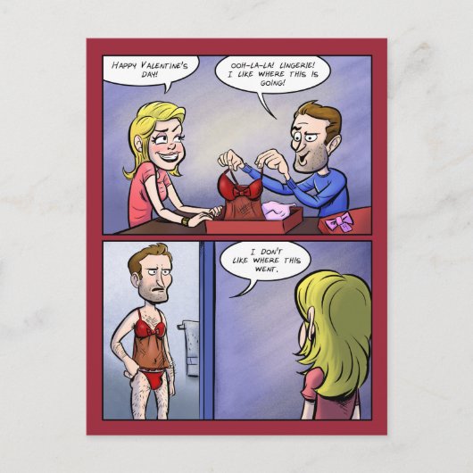 Lingerie Valentijn Feestdagenkaart (Voorkant)