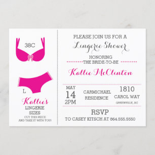 Lingerie Vrijgezellenfeest Bachelorette Kaart