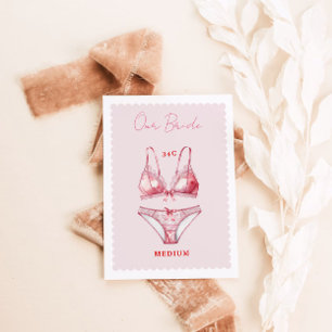 Lingerie Vrijgezellenfeest Bachelorette Size Kaart