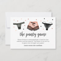 Lingerie Vrijgezellenfeest Panty Game Kaart