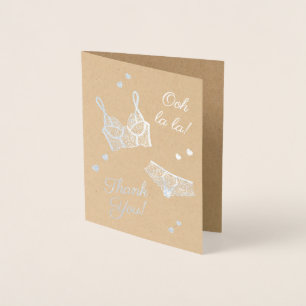 Lingerie Vrijgezellenfeest Panty Party Bedankt Folie Kaarten