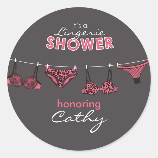 Lingerie Vrijgezellenfeest Sticker (Voorkant)