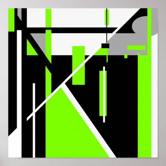 Linggroen, grijs, zwart, afwijkend ontwerp poster (Voorkant)