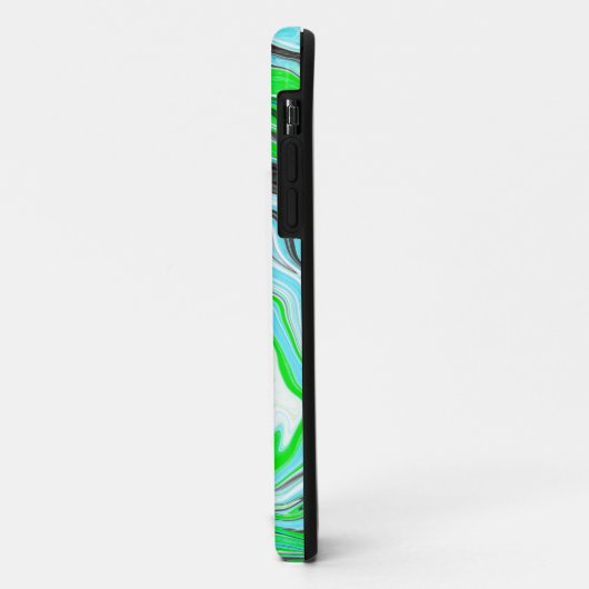 Linggroene en blauwe marmer zoals Swirls Case-Mate iPhone Case (Achterkant/links)