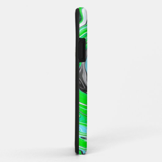 Linggroene en blauwe marmer zoals Swirls Case-Mate iPhone Case (Achterkant/rechts)