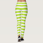 Linggroene en witte strepen leggings (Achterkant)