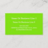 Linggroene lederen Visitekaartjes (Achterkant)