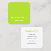 Linggroene minimalistische trendy visitekaartje (Voorkant / Achterkant)