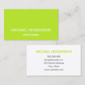 Linggroene minimalistische trendy visitekaartje (Voorkant / Achterkant)