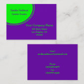 Linggroene Paarse cirkel Visitekaartje (Voorkant / Achterkant)