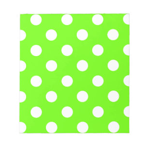 Linggroene polka stikt nagelontwerp voor de lente notitieblok