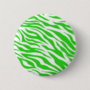 Linggroene witte zebrastripes Vaste dierlijke afdr Ronde Button 5,7 Cm