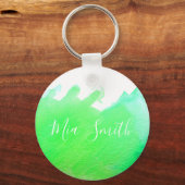 Lingle Green waterverf schattige cadeaunaam Sleutelhanger (Voorkant)
