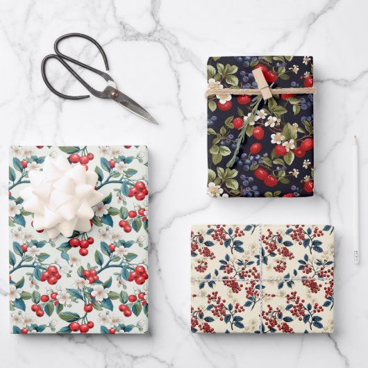 Lingon Berry Inpakpapier Vel (Voorkant)