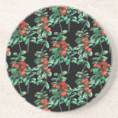 Lingonberries Beverage Coaster Zandsteen Onderzetter (Voorkant)
